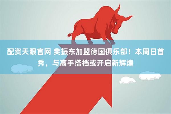 配资天眼官网 樊振东加盟德国俱乐部！本周日首秀，与高手搭档或开启新辉煌
